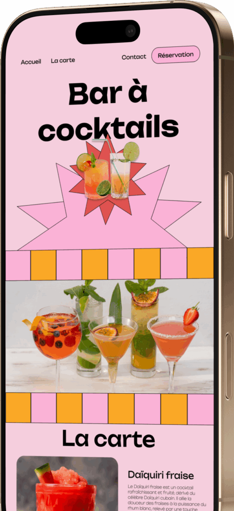 Site vitrine de cocktails